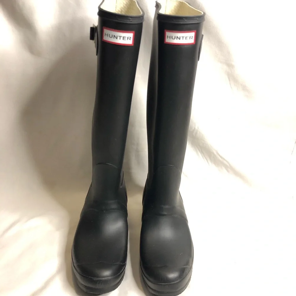 Hunter unisex tall black rain boots